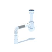 Сифон для мойки АНИ Грот 1 1/2'X40 с гибкой трубой 40х40/50