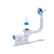 Сифон для ванны АНИ 1 1/2'X40 с выпуском и переливом регулируемый