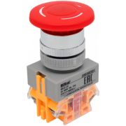 Кнопка красная с фиксацией AE-22 Гриб 220В ВK-22 1 1но+1нз