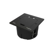 Лючок MultiDeS на 2 модуля IP44 с монтажной коробкой для стены фальшпола стола ЧЁРНЫЙ матовый тип MDK20