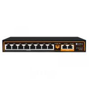 Коммутатор неуправляемый 10 портов RJ45 10 100 Мб/с PoE 90Вт
