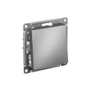 ATLASDESIGN 1-клавишный ПЕРЕКЛЮЧАТЕЛЬ, сх.6, 10АХ, быстрозажимные клеммы, СТАЛЬ