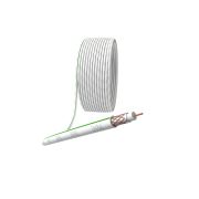 Кабель коаксиальный SAT 703 B 75 Ом Cu,  оплётка Cu 75% PVC белый 100м S-B-75-PVC100