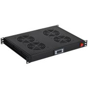 Модуль вентиляторный 19 дюймов 1 юнит 4 вентилятора с цифровым термостатом