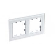 Рамка двухпостовая ATLASDESIGN NATURE, ОРГАНИЧЕСКОЕ СТЕКЛО БЕЛЫЙ