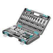 Набор инструментов, 1/2, 1/4, CrV, пластиковый кейс 94 предмета