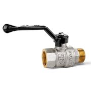 Кран шаровой латунный никелированный 11б27п1 Ду20 Ру40 (3/4') ВН рычаг