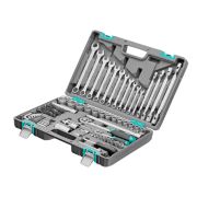 Набор инструментов, 1/2, 1/4, CrV, пластиковый кейс 88 предметов