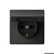 ARTGALLERY РОЗЕТКА с заземл. со шторк. с крышк., 16А, IP20,  механизм, быстрозажимные клеммы, базальт