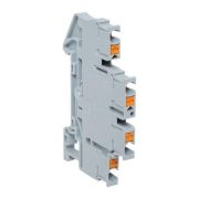 Клемма двухуровневая Push-in 2.5 мм2 4 вывода серая EKF