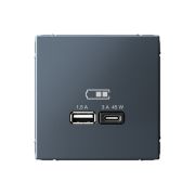 ARTGALLERY USB розетка A + тип-C 45Вт высокоскор.заряд. QC, PD, механизм, грифель