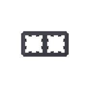 ATLASDESIGN ANTIQUE 2-постовая рамка, универсальная, КАРБОН