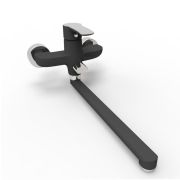 Смеситель для ванны шаровый с длинным изливом, перекл.душа   черный