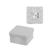 Распаячная коробка двухкомпонентная ОП 70х70х40 мм IP66 6 вх. серая инд. штрихкод TDM