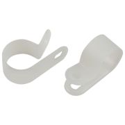 Скоба кабельная нейлоновая под винт 5 мм NO-225-289 белая 10 шт