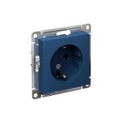 ATLASDESIGN РОЗЕТКА с заземлением, 16А, механизм, АКВАМАРИН