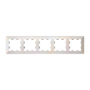 ATLASDESIGN AIR 5-постовая РАМКА, ЖЕМЧУГ/дымчатый белый