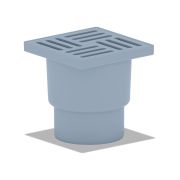 Трап вертикальный выпуск 110 пластиковая решетка 15х15см