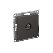 ATLASDESIGN TV РОЗЕТКА проходная 4DB, механизм, БАЗАЛЬТ