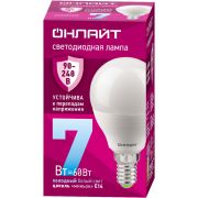 Лампа светодиодная 7 Вт OLL-G45-7-230-6.5K-E14-FR PRO 90-240В