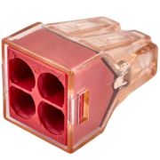 Клемма соединительная  4-контактная Elеctrodeel ED 773-604-b6, сечение 1,5-4,0 мм2, 32А/400В (упаковка 6 штук)