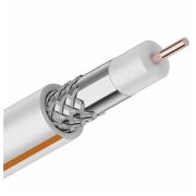 Кабель коаксиальный SAT 50 M, Cu/Al/Cu, 75%, 75 Ом, IN, белый, 100 м