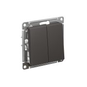 ATLASDESIGN 2-клавишный переключатель, перекрестный, 2 x сх. 7, 10АХ, механизм, БАЗАЛЬТ
