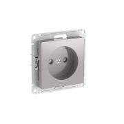 ATLASDESIGN РОЗЕТКА без заземления со шторками, 16А, быстрозажимные клеммы, АЛЮМИНИЙ