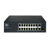 Коммутатор неуправляемый 16 портов RJ45/SFP 10 100 Мб/с PoE 300Вт