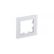 Рамка однопостовая ATLASDESIGN NATURE, МАТОВОЕ ОРГАНИЧЕСКОЕ СТЕКЛО БЕЛЫЙ