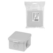 Распаячная коробка ОП 65х65х50мм крышка IP54 4вх. инд. штрихкод TDM