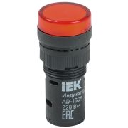 Лампа AD16DS LED матрица d16мм красный 230В AC