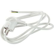 Шнур сетевой с вилкой UX-3x0,75-2m-W с заземлением 2м ПВС 3x0,75мм2 белый