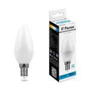 Лампа светодиодная LED 9вт Е14 дневной матовая свеча