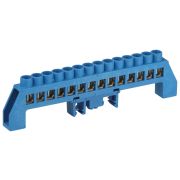 Шина NO-224-113 N ноль в комбинированном изоляторе на DIN-рейку ШНИ-8х12-14-Д-синий