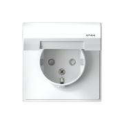 ARTGALLERY розетка с заземл. со шт. с крышк, 16А, IP44, механизм, белый