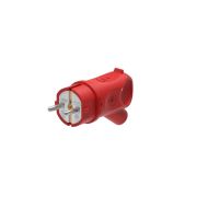 MultiSet Вилка 2К+З угловая каучуковая 16А/250В IP44 Красная