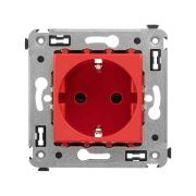 Avanti Розетка в стену, 2P+E, с защитными шторками, ''Красный квадрат''