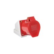 Стокгольм Розетка 2-местная с/з 16А белая с защ. штор.