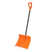 Лопата для уборки снега пластиковая, 490х370х1350 мм, стальной черенок, усиленная// Сибртех