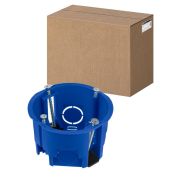 Установочная коробка СП D68х45мм, саморезы, пластиковые лапки, синяя, IP20,