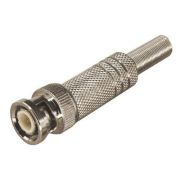Разъем штекер BNC под винт с пружиной металл,