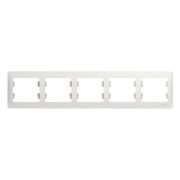 GLOSSA Рамка горизонтальная 5 постов белая