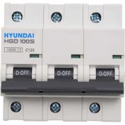 Выключатель автоматический модульный трехполюсный 125А 10кА С HGD