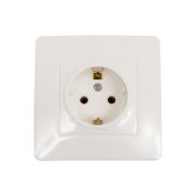 BLANCA скрытой установки розетка с заземлением без шторок, 16А, 250В, молочный