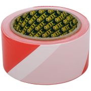 Лента сигнальная (красно-белая) 50 мм х 100 м