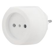 Тройник электрический Шар 220 В, 6 А, белый