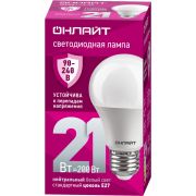 Лампа светодиодная 21 Вт OLL-A60-21-230-4K-E27 PRO 90-240В