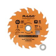 Диск пильный быстрый 190 мм 18 зубьев посадка 30 мм + кольцо 20 мм 16 мм