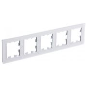 ATLASDESIGN NATURE рамка пятипостовая, МАТОВОЕ ОРГАНИЧЕСКОЕ СТЕКЛО БЕЛЫЙ